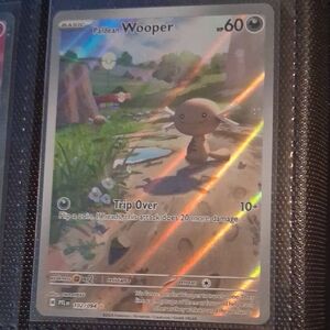 Pokemon Paldean Wooper Holographic - Brown, Cream, Green